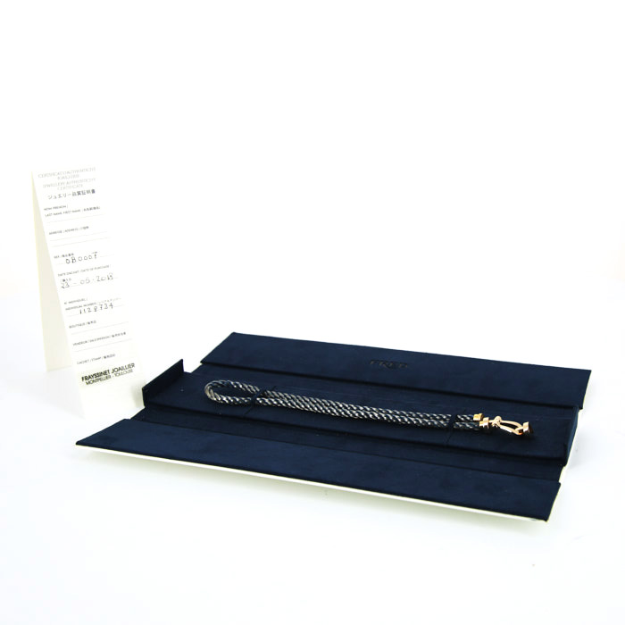 Bracelet Fred Force 10 grand modèle en or rose et acier - Detail D2