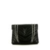 Saint Laurent Loulou medium model shoulder bag in black chevron quilted leather - 360 thumbnail