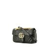 Borsa a tracolla Gucci GG Marmont mini in pelle trapuntata nera con decori geometrici - 00pp thumbnail