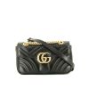 Bolso bandolera Gucci GG Marmont mini en cuero acolchado negro - 360 thumbnail