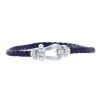 Fred Force 10 large model bracelet in white gold,  diamonds and stainless steel - 00pp thumbnail