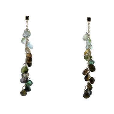 Orecchini pendenti H. Stern Lizard in oro giallo e tormaline