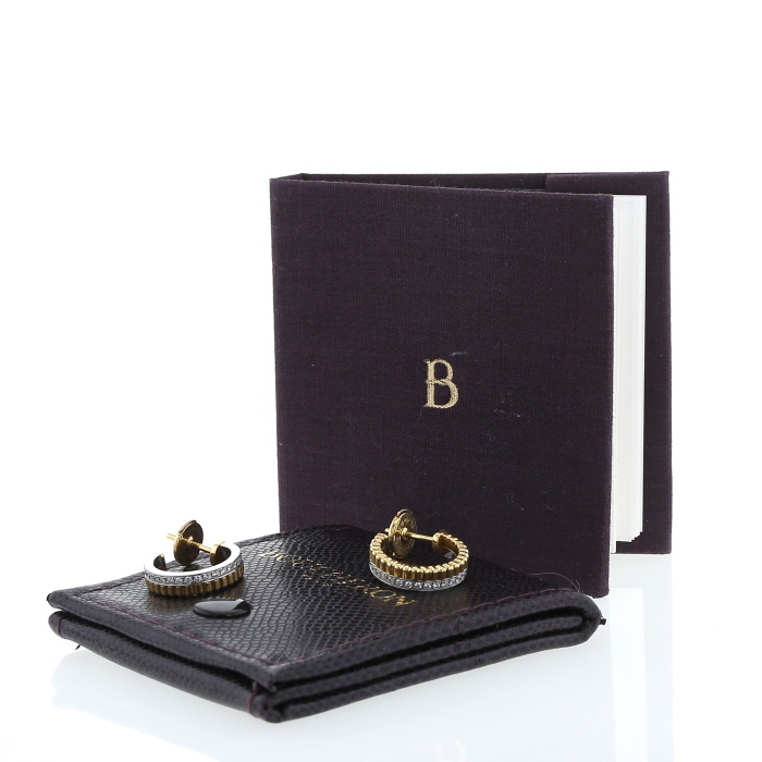 Boucheron Quatre earrings in yellow gold,  white gold and diamonds - Detail D2