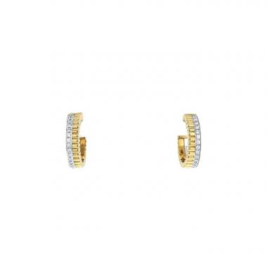 Paire de boucles d'oreilles Boucheron Quatre en or jaune,  or blanc et diamants