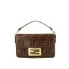 Fendi Baguette Cage mini shoulder bag in brown monogram canvas and white leather - 360 thumbnail
