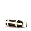 Fendi Baguette Cage mini shoulder bag in brown monogram canvas and white leather - Detail D5 thumbnail