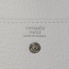 Hermes Sac de Week-End travel bag in white togo leather and khaki canvas - Detail D3 thumbnail