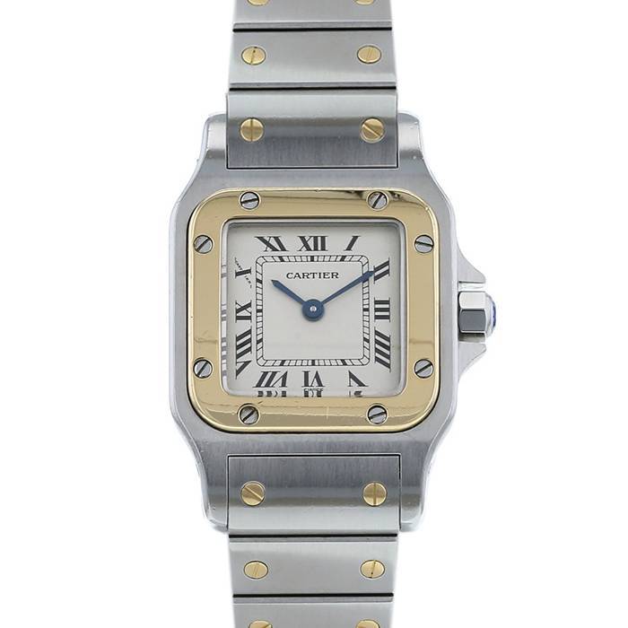 Cartier Santos Galbée watch in gold and stainless steel Ref:  1057930 Circa  1990 - 00pp