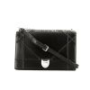 Dior Diorama shoulder bag in black smooth leather - 360 thumbnail