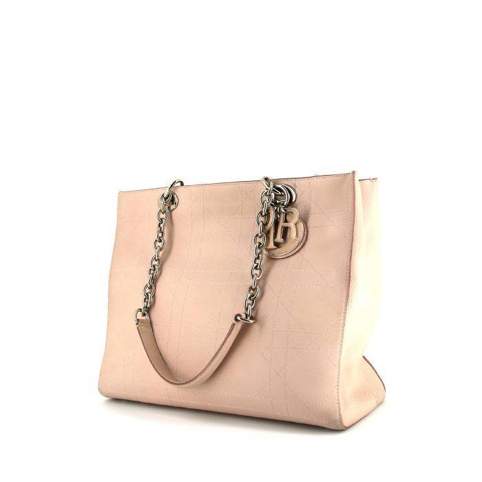 Dior Dior Soft shopping bag in varnished pink leather cannage - 00pp