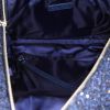 Mochila Chanel Editions Limitées en lona acolchada y tweed azul - Detail D2 thumbnail