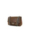 Chanel 2.55 shoulder bag in brown quilted leather - 00pp thumbnail