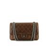 Chanel 2.55 shoulder bag in brown quilted leather - 360 thumbnail