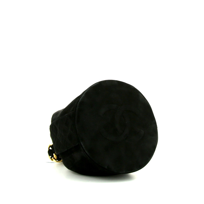 Bolso joya Chanel Vintage en ante negro - Detail D4