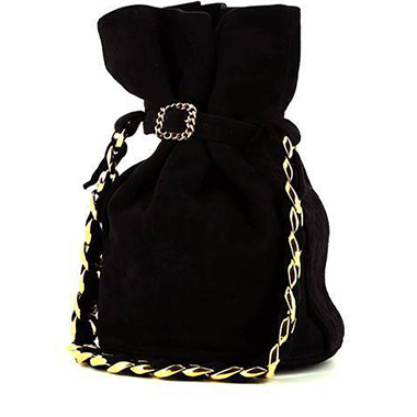 Borsettina da sera Chanel Vintage in camoscio nero