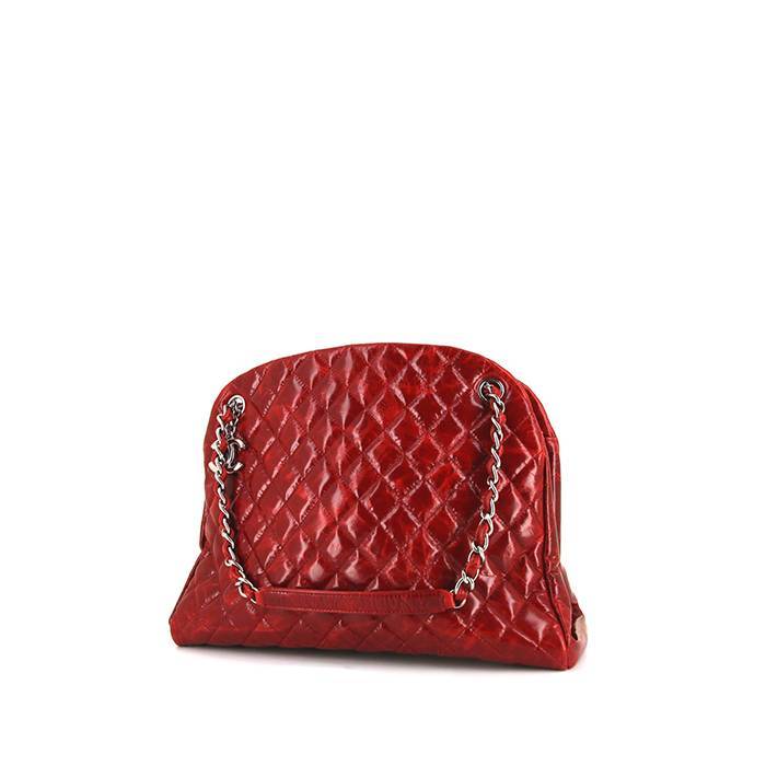 Chanel Mademoiselle handbag in red quilted leather - 00pp