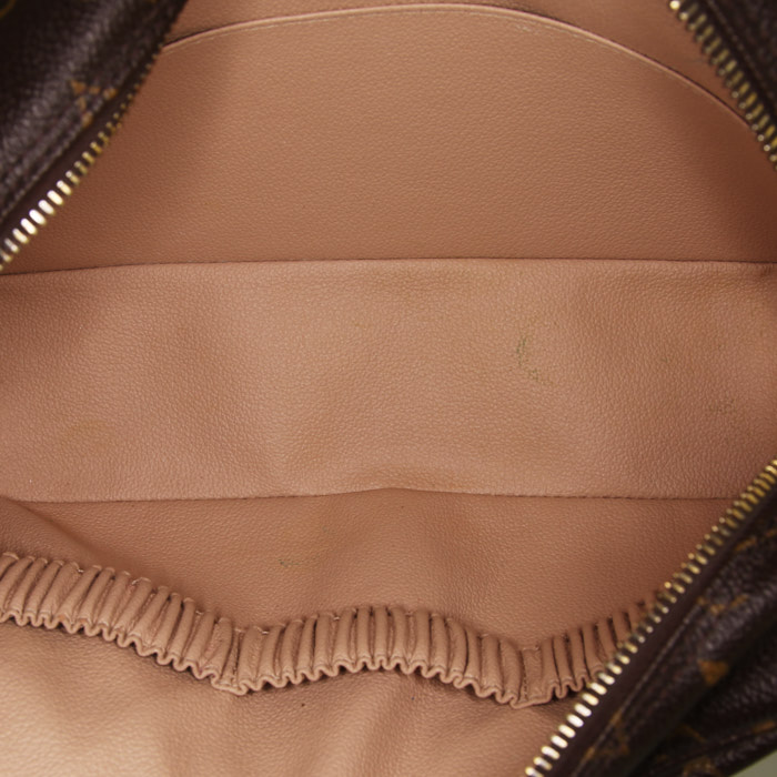 Louis Vuitton en lona Monogram marrón y cuero natural - Detail D2