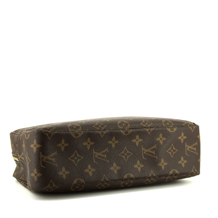 Louis Vuitton toilet set in brown monogram canvas and natural leather - Detail D4