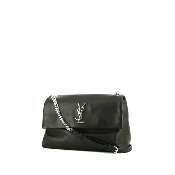 Saint Laurent West Hollywood shoulder bag in black grained leather - 00pp