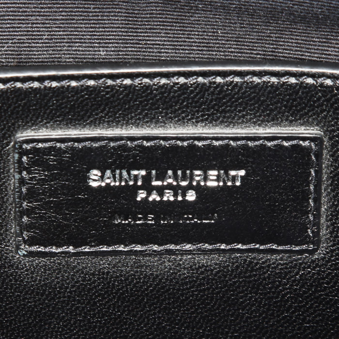 Saint Laurent West Hollywood shoulder bag in black grained leather - Detail D3