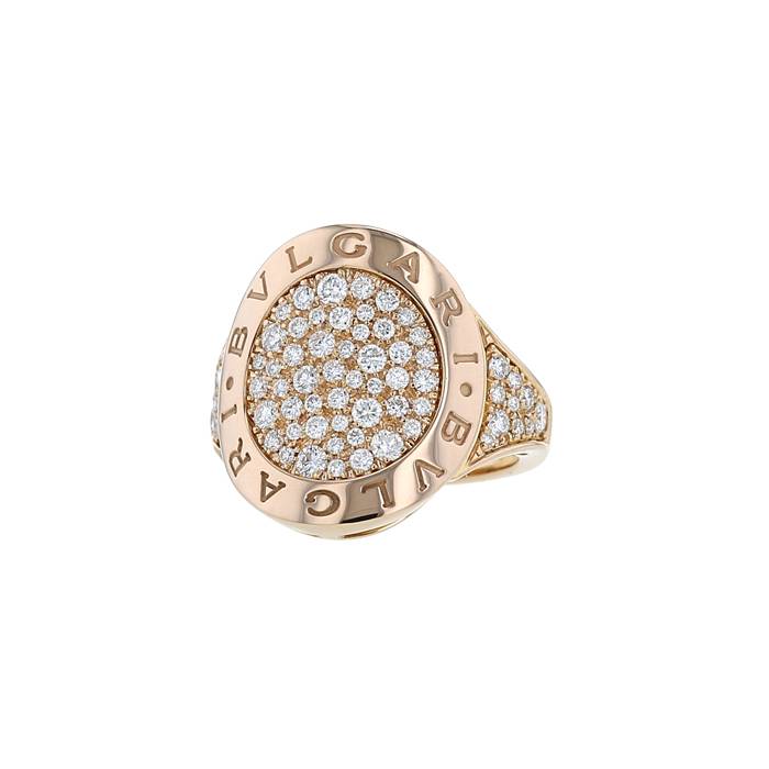 Bulgari ring in pink gold and diamonds - 00pp