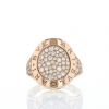 Bulgari ring in pink gold and diamonds - 360 thumbnail