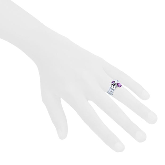 Chaumet Le Grand Frisson ring in white gold, diamond and sapphires - Detail D1