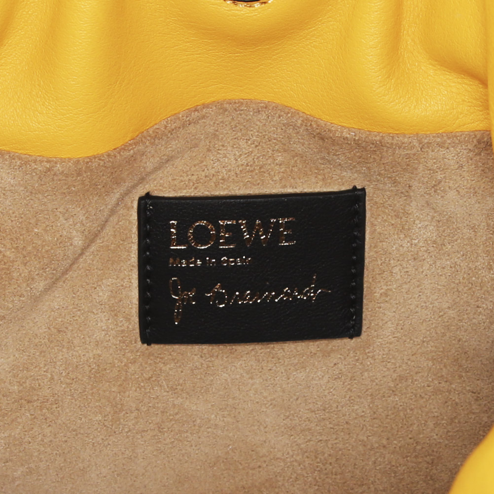 Borsa Loewe Flamenco Knot Limited Edition Joe Brainard Pansies in pelle rossa verde kaki gialla e nera e camoscio rosso - Detail D3