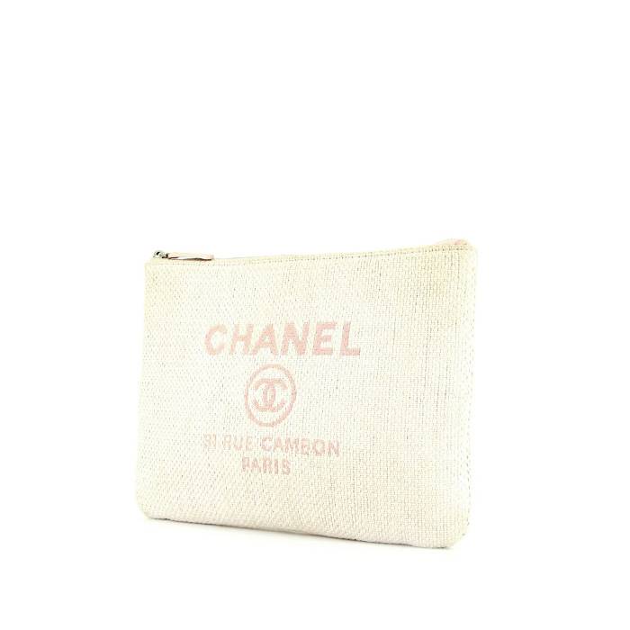 Chanel Deauville pouch in varnished pink raphia - 00pp