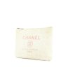 Bolsito de mano Chanel Deauville en raffia rosa pálido - 00pp thumbnail