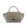 Celine Trapeze handbag in grey leather and grey suede - 360 thumbnail