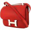 Hermès  Constance large model  shoulder bag  in red Swift leather - 00pp thumbnail