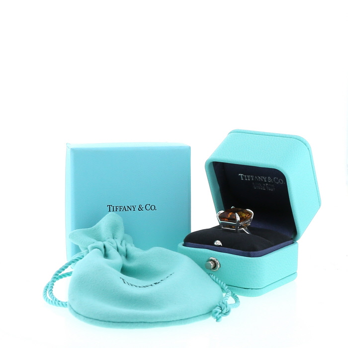 Sortija Tiffany & Co Sparklers en plata y citrino - Detail D2