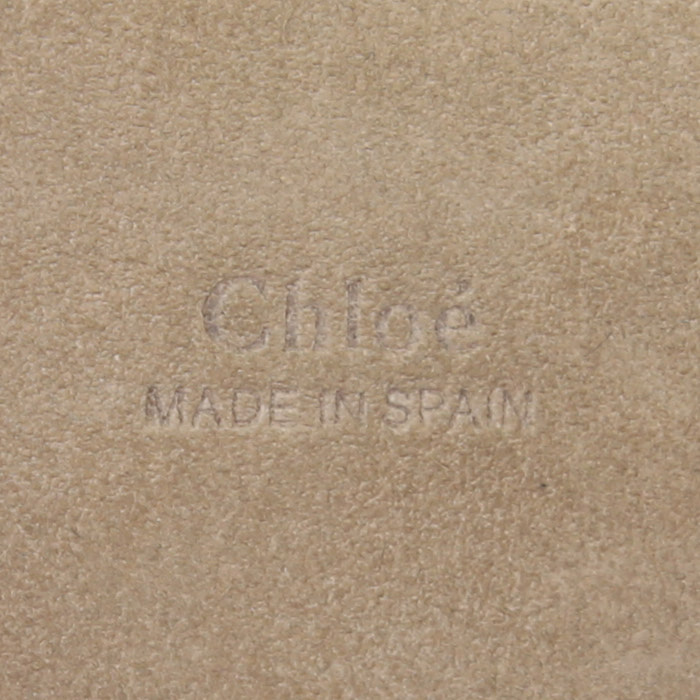 Sac bandoulière Chloé Faye en cuir bleu et daim bleu - Detail D4