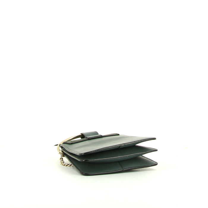 Sac bandoulière Chloé Faye en cuir bleu et daim bleu - Detail D5