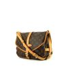 Borsa a tracolla Louis Vuitton  Saumur modello piccolo  in tela monogram cerata marrone e pelle naturale - 00pp thumbnail
