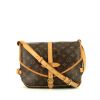 Louis Vuitton  Saumur small model  shoulder bag  in brown monogram canvas  and natural leather - 360 thumbnail