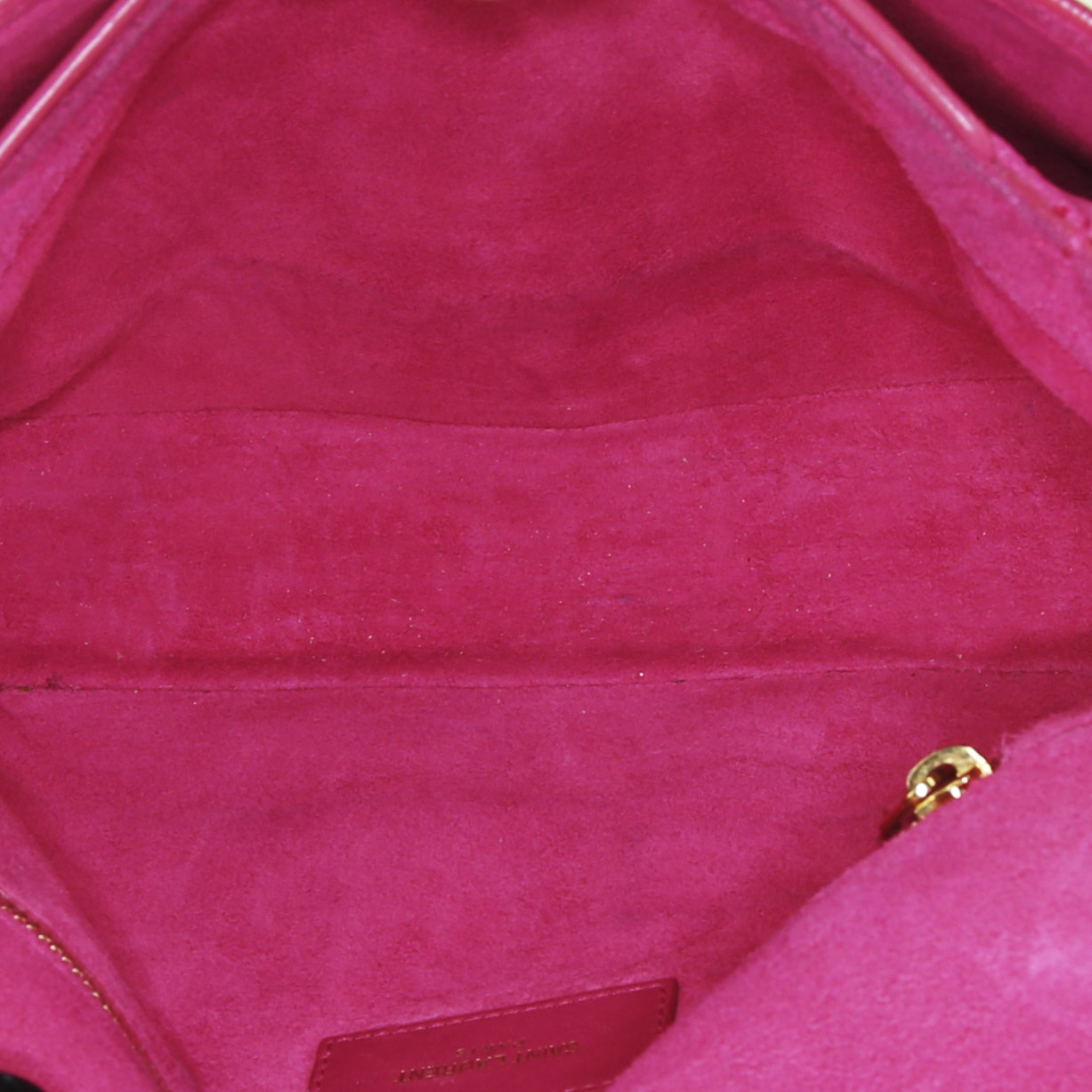 Bolso bandolera Saint Laurent en cuero rosa - Detail D2