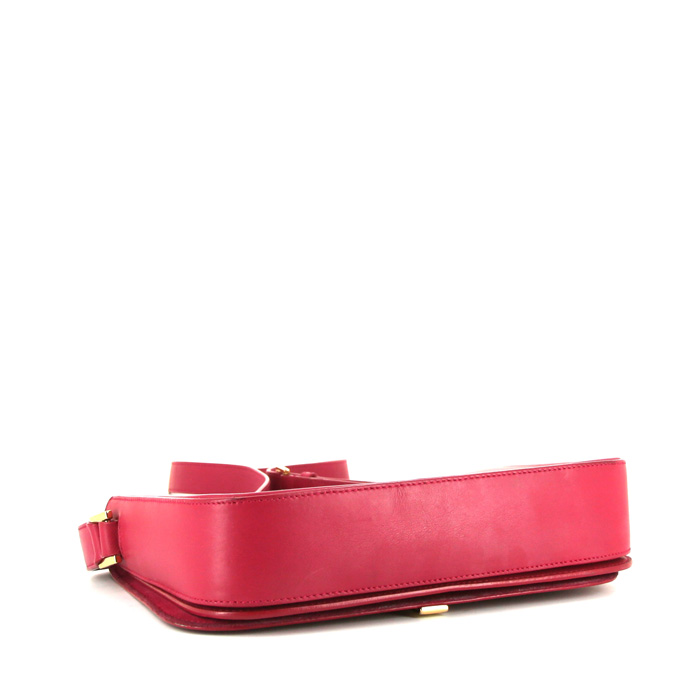 Bolso bandolera Saint Laurent en cuero rosa - Detail D4