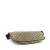 Pochette-ceinture Gucci en toile monogram beige et cuir marron - Detail D4 thumbnail