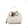Dior Vintage handbag in white logo canvas and white leather - 360 thumbnail