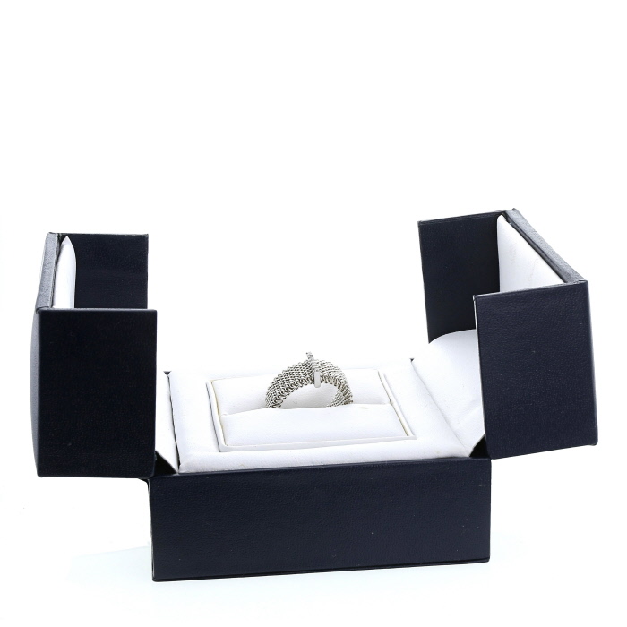 Mauboussin Moi Non Plus & Toi Non Plus ring in stainless steel,  14k white gold and diamonds - Detail D2