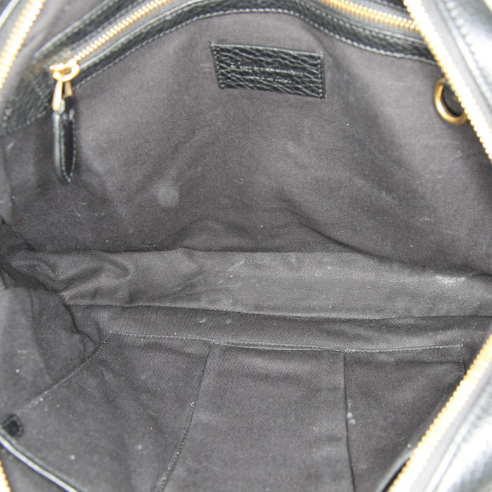 Borsa portadocumenti Ralph Lauren in pelle martellata nera - Detail D3