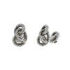 Coppia di gemelli Hermès in argento e lacca rossa - 00pp thumbnail