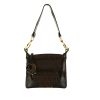 Fendi Zucca handbag in brown and black monogram canvas and black leather - 360 thumbnail