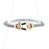 Fred Force 10 large model bracelet in pink gold,  yellow gold and stainless steel - 360 thumbnail
