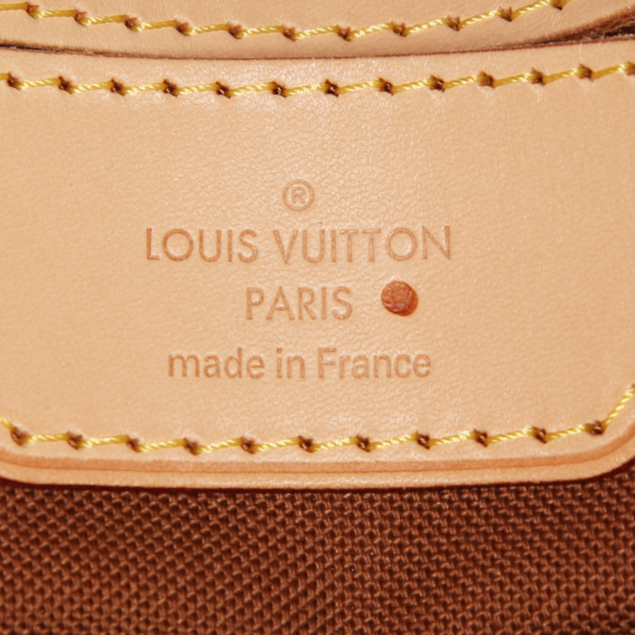 Louis Vuitton Carryall 24 hours bag in brown monogram canvas and natural leather - Detail D3