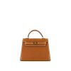 Hermès Kelly 15 cm handbag in gold Courchevel leather - 360 thumbnail