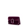 Bolso bandolera Gucci Dionysus mini en terciopelo violeta y cuero violeta - 00pp thumbnail