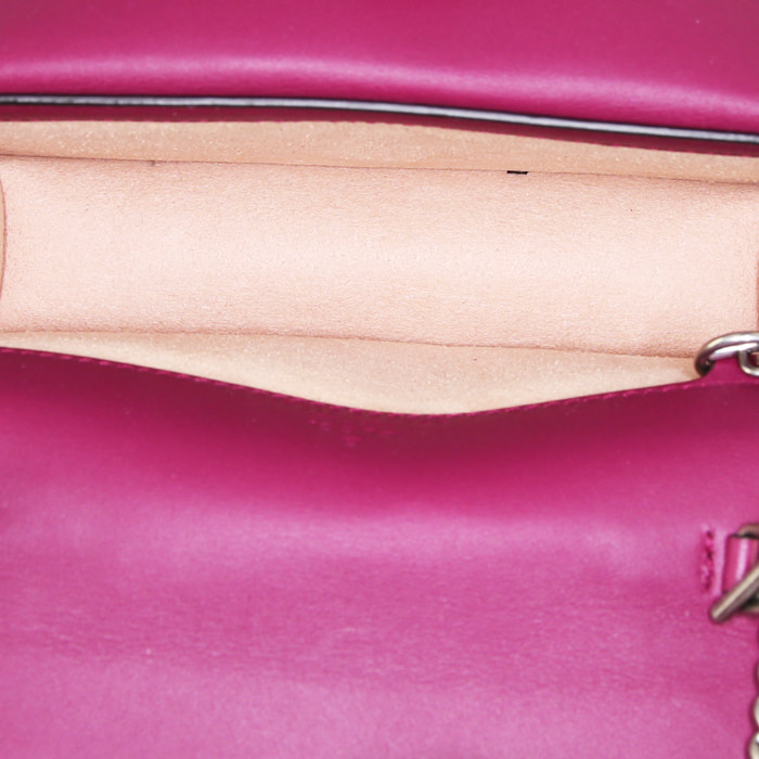 Gucci Dionysus mini shoulder bag in purple velvet and purple leather - Detail D2